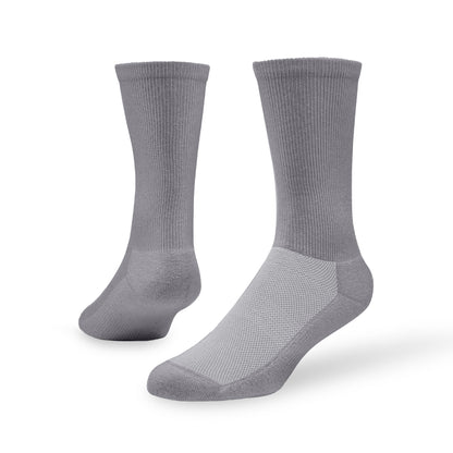 6 PACK ATHLETIC CREW SPORT SOCKS GREY