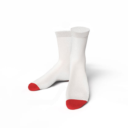 6 PACK BAMBOO SOCKS WHITE