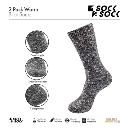 2 PACK WARM BOOT SOCKS