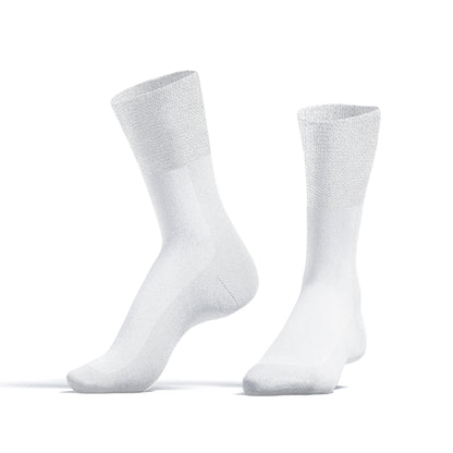 6 PACK DIABETIC SOCKS WHITE