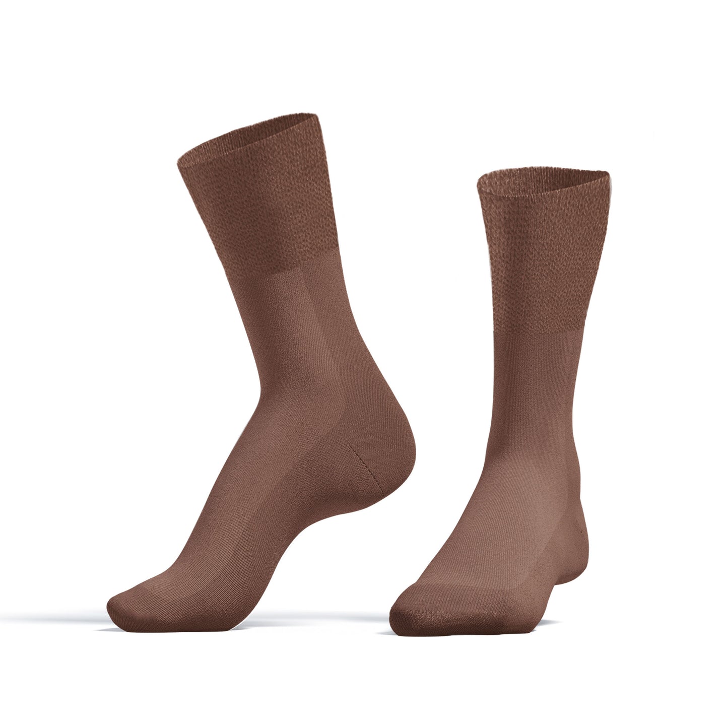 6 PACK DIABETIC SOCKS BROWN