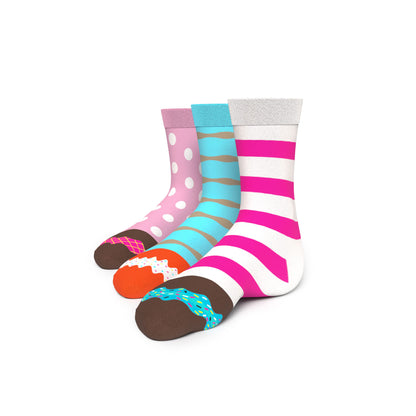 3 PACK BAMBOO DONUT SOCKS