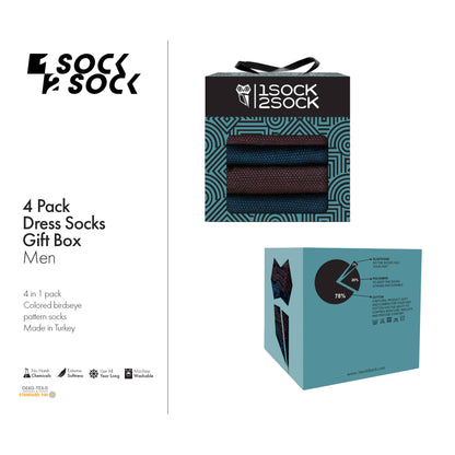 4 PACK DRESS SOCKS GIFT BOX