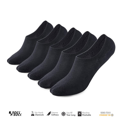 5 PACK INVISIBLE THIN COTTON BLACK