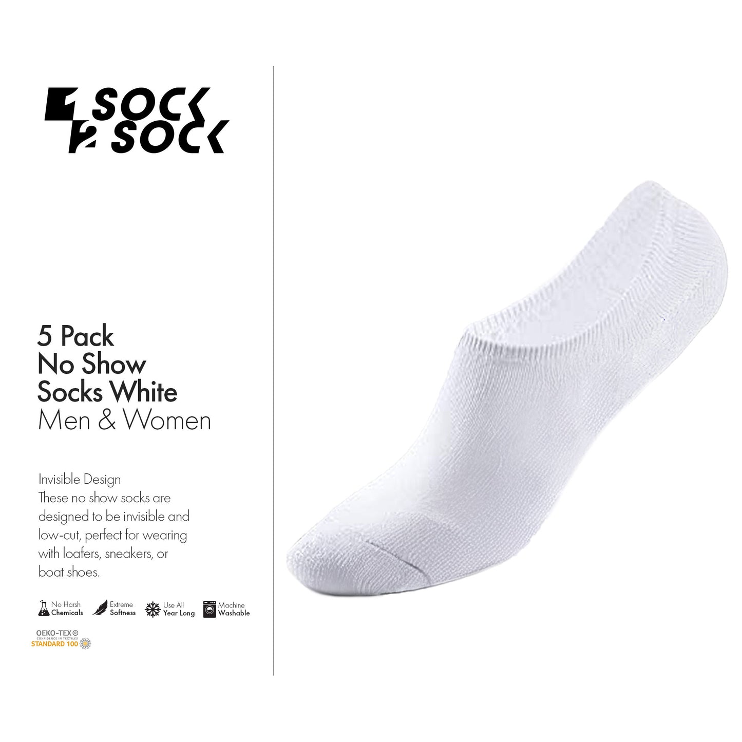 5 PACK INVISIBLE THIN COTTON WHITE