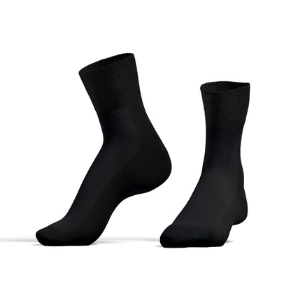 6 PACK DIABETIC QUARTER SOCKS FOR MEN AND WOMEN BLACK