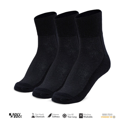 6 PACK DIABETIC QUARTER SOCKS FOR MEN AND WOMEN