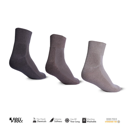 6 PACK DIABETIC QUARTER SOCKS FOR MEN AND WOMEN