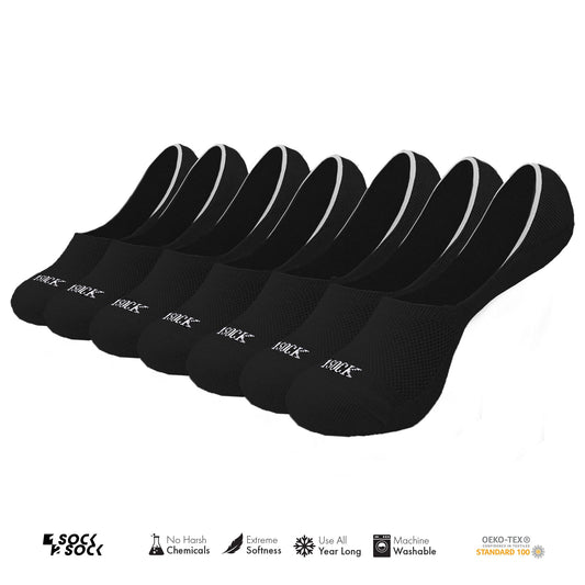 7 PACK NO SHOW LINER SOCKS BLACK