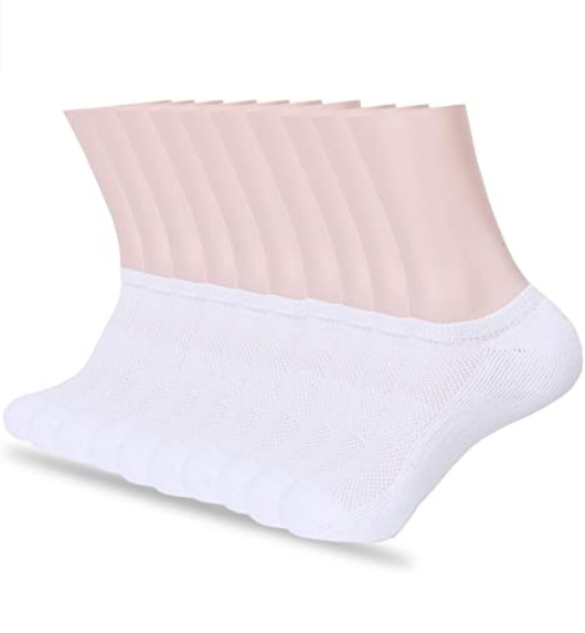 10 PACK NO SHOW CUSHION SOCKS