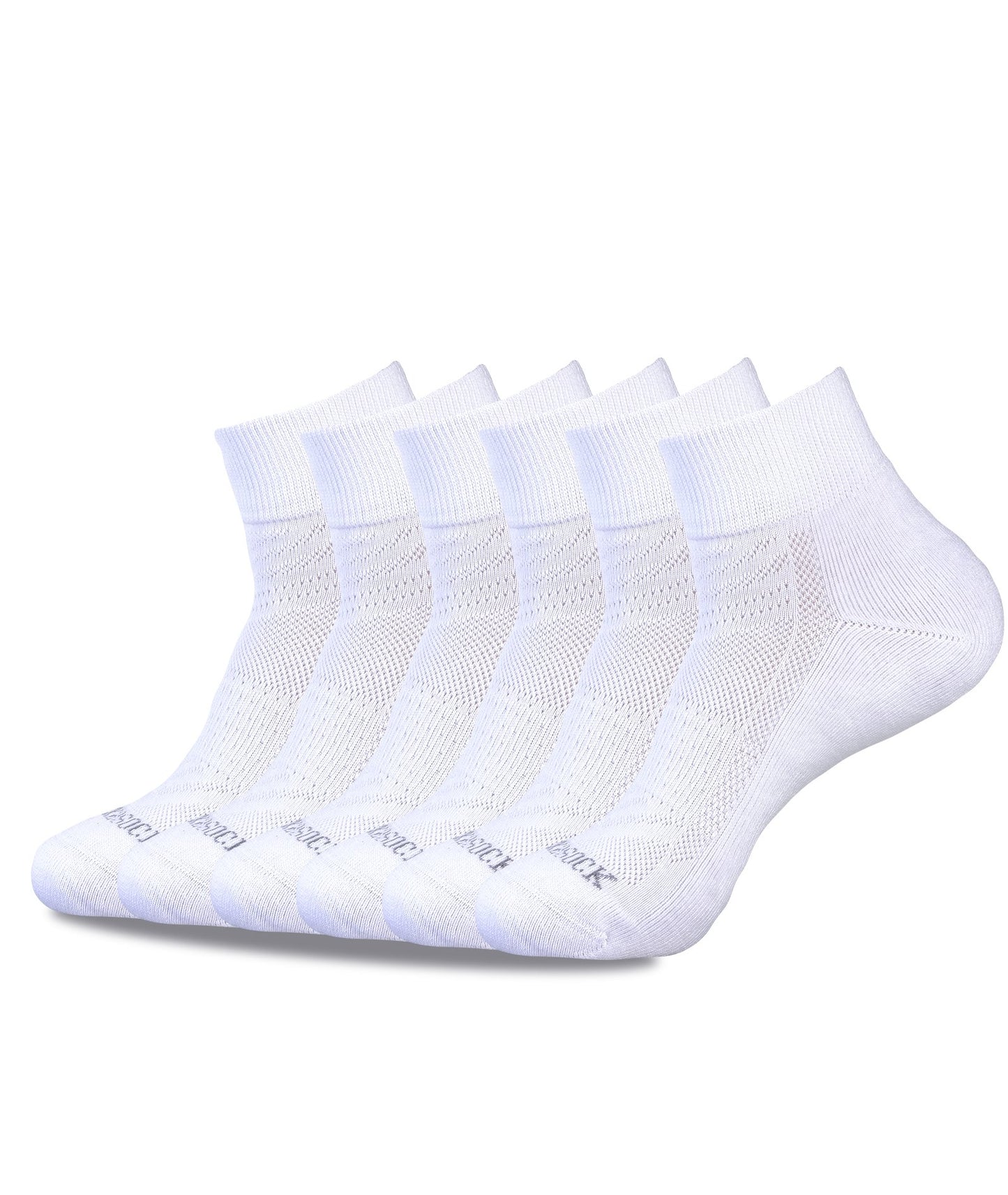 6 PACK QUARTER CREW SOCKS WHITE