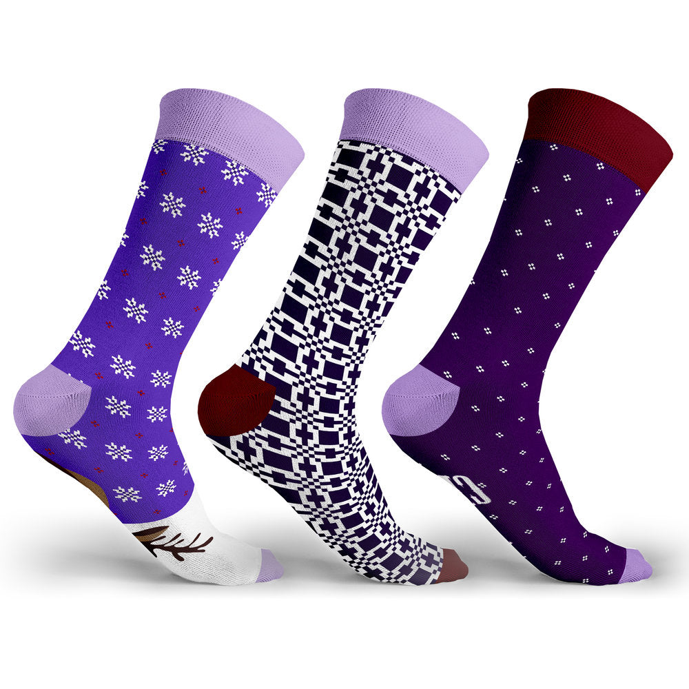 3 PACK CHRISTMAS SOCKS MERRY CHRISTMAS