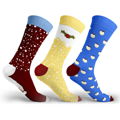 3 PACK CHRISTMAS SOCKS MISTLETOE