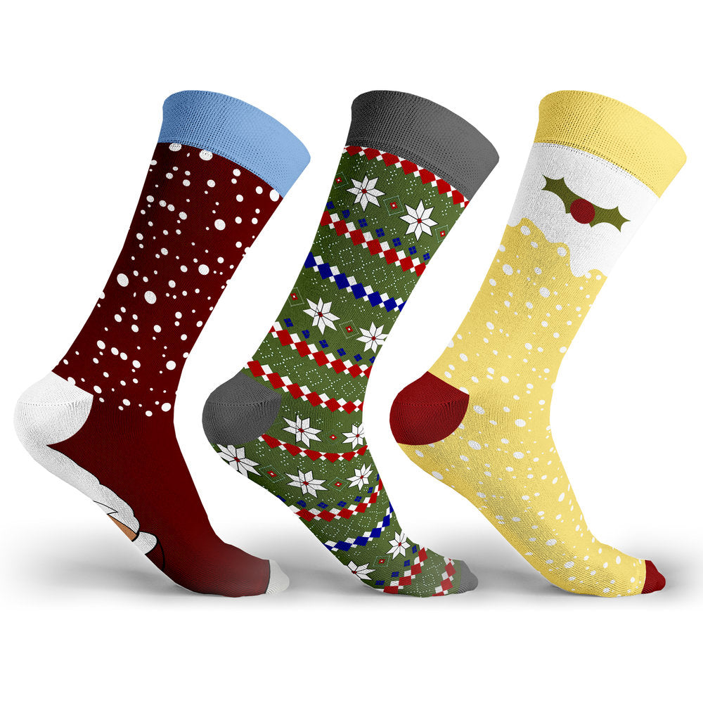 3 PACK CHRISTMAS SOCKS SANTA CLAUSE