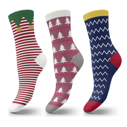 3 PACK CHRISTMAS SOCKS ELFIE SELFIE