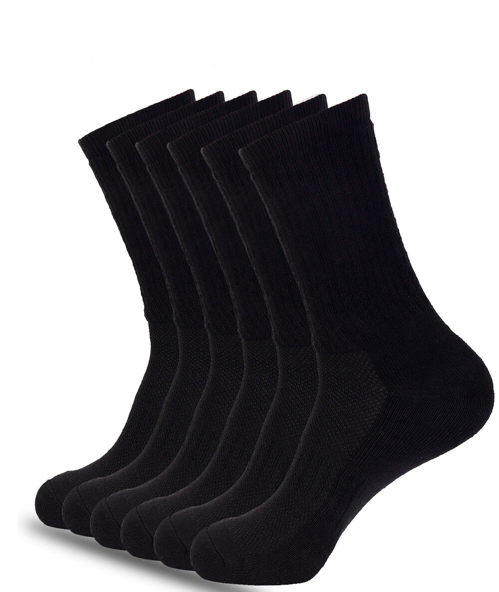 6 PACK ATHLETIC SPORT CREW SOCKS