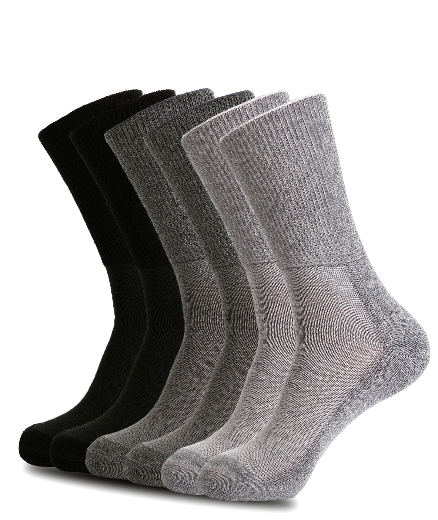 6 PACK DIABETIC SOCKS GREY