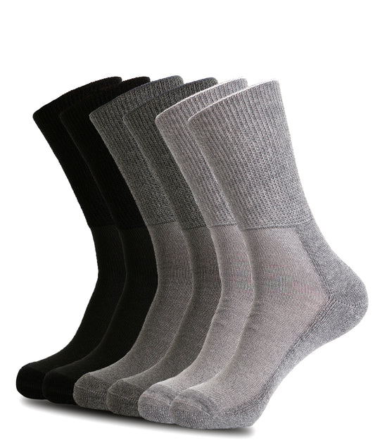 6 PACK DIABETIC SOCKS GREY