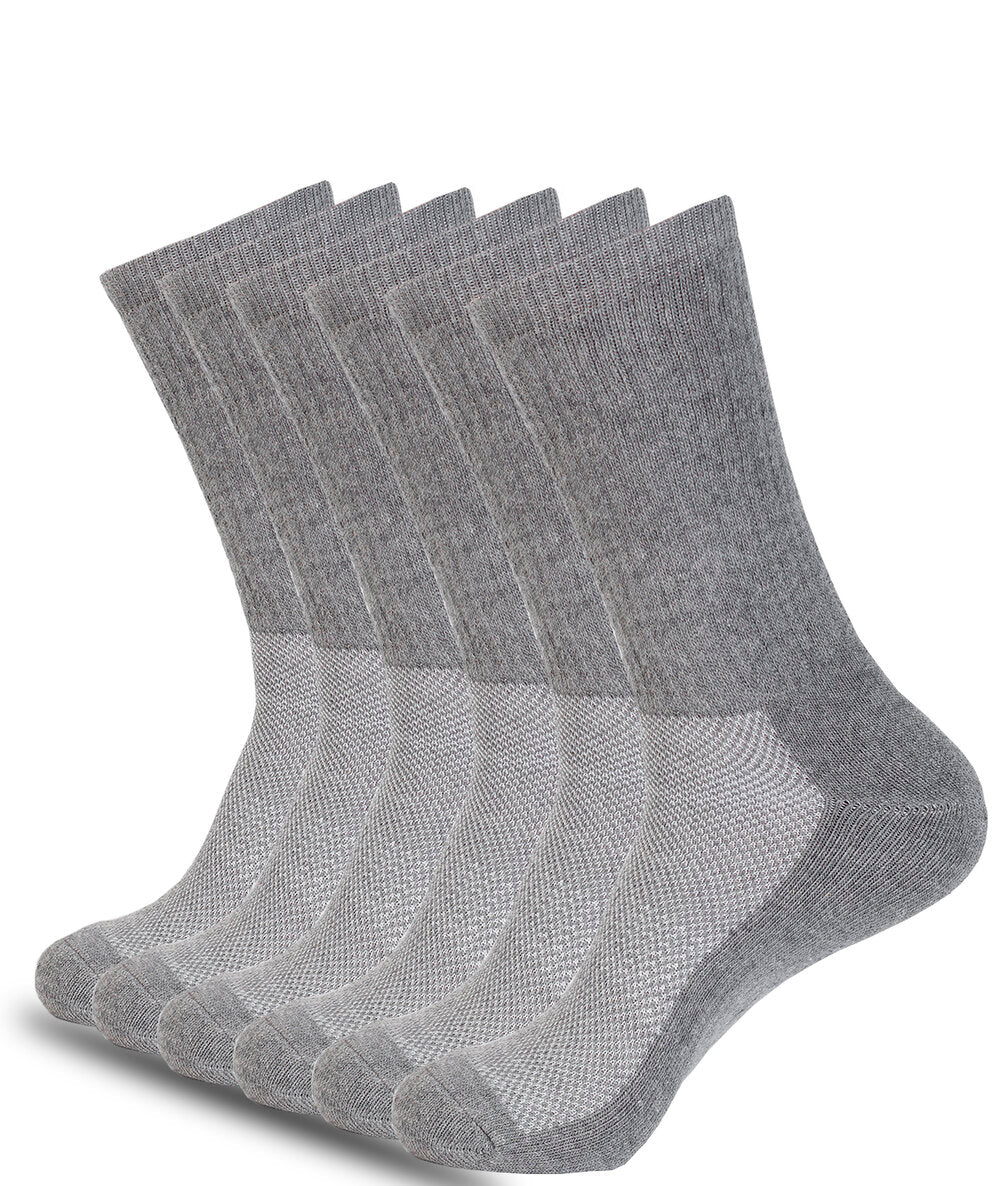 6 PACK ATHLETIC SPORT CREW SOCKS