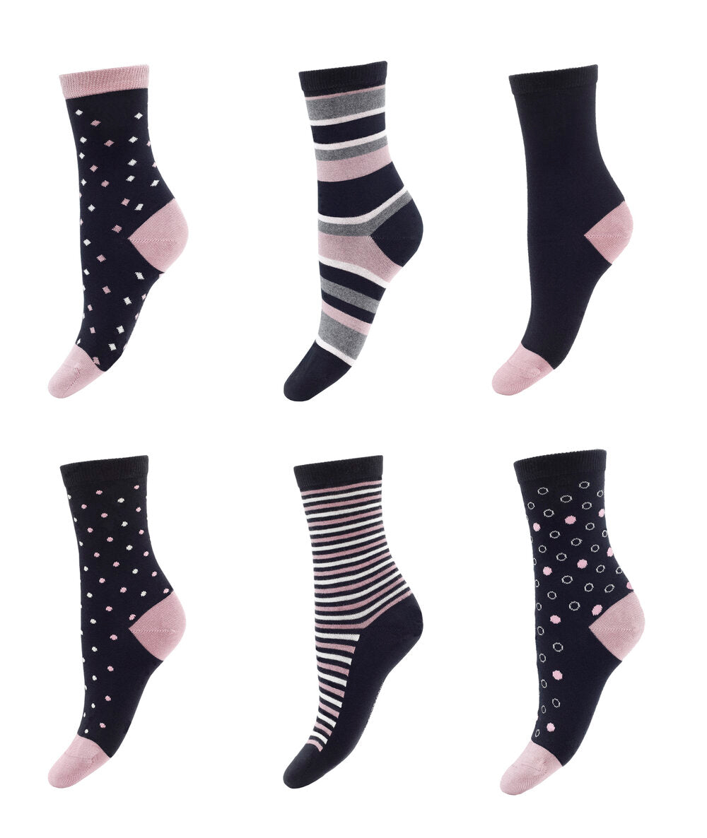 6 PACK BAMBOO SOCKS BLACK