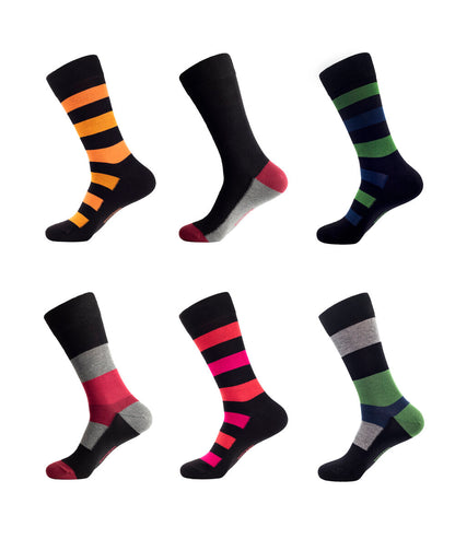 6 PACK BAMBOO SOCKS BLACK