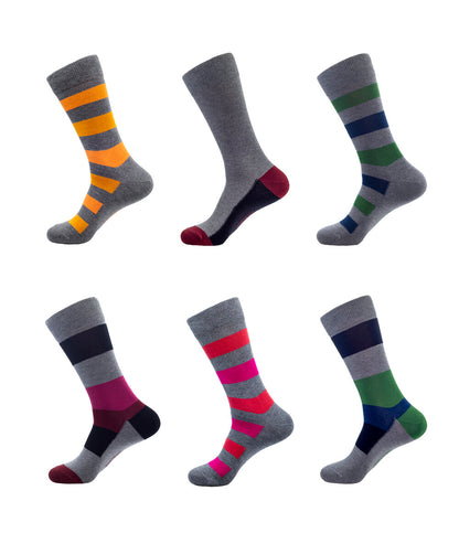 6 PACK BAMBOO SOCKS GREY