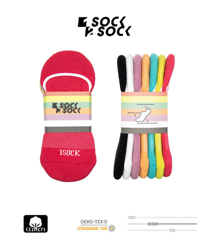 7 PACK NO SHOW LINER SOCKS ASSORTED