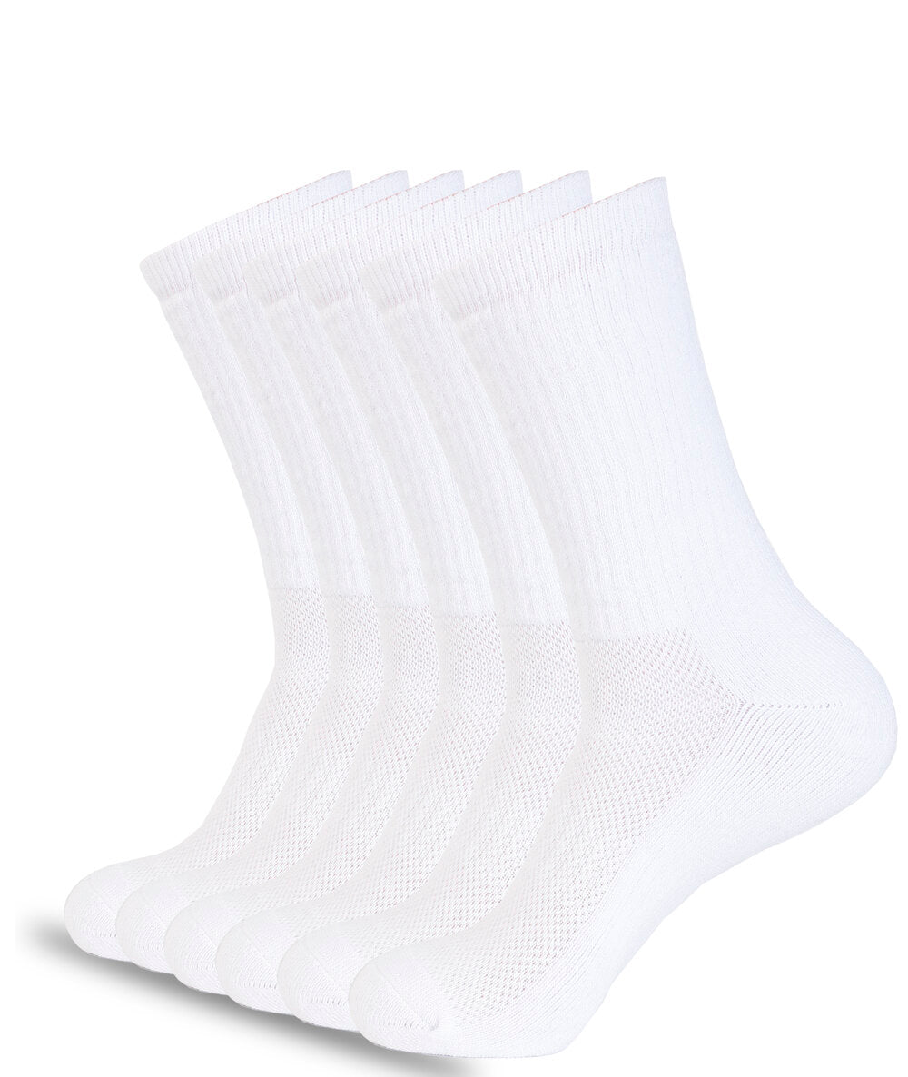 6 PACK ATHLETIC SPORT CREW SOCKS